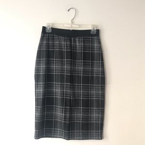 JACOB | grey plaid pencil skirt
